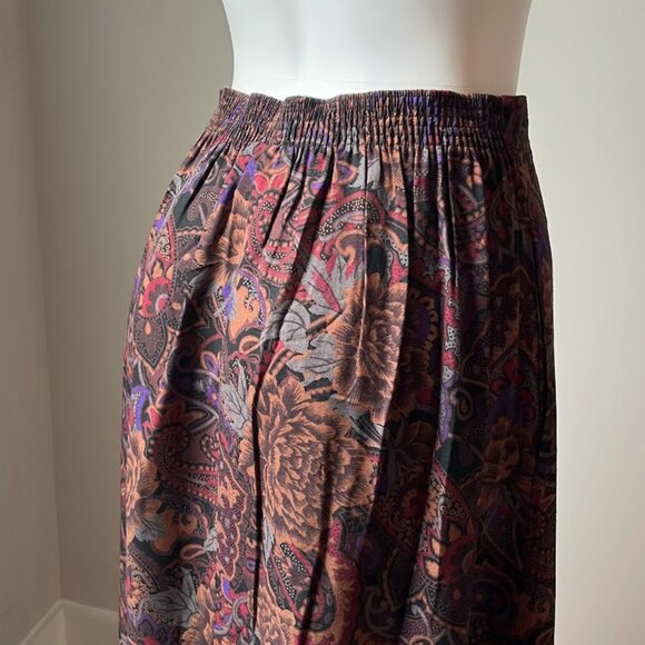 90's Paisley rayon skirt - Picture 6 of 10